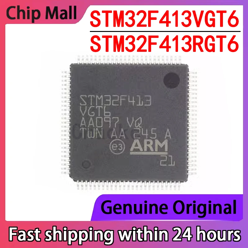 1PCS STM32F413VGT6 STM32F413RGT6 STM32F413VHT6 LQFP100 New 32-bit Microcontroller Chip MCU Original Stock