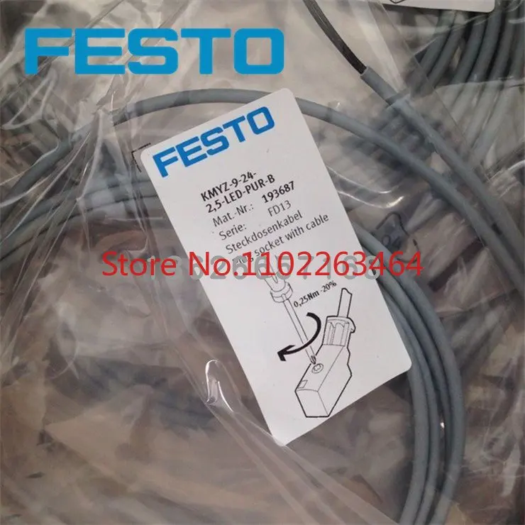 FESTO Festo with cable socket 193687 KMYZ-9-24-2,5-LED-PUR-B stock