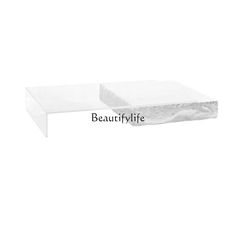 

Nordic Rectangular Creative Short Coffee Table Acrylic Transparent Modern Long Table