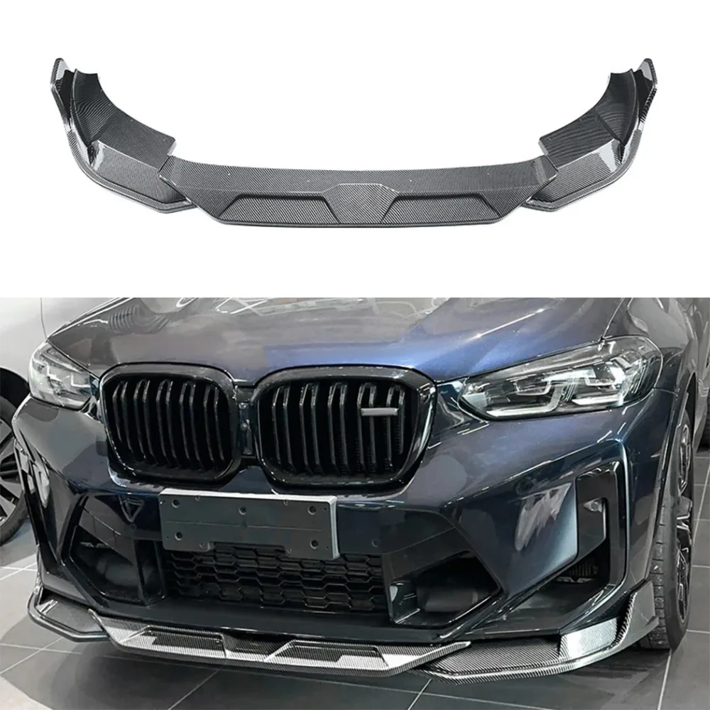 

For BMW X3M X4M F97 F98 LCI 2022-2025 Front Bumper Lip Spoiler Splitter Diffuser BodyKit Tuning ABS Canard Lip Protector Cover