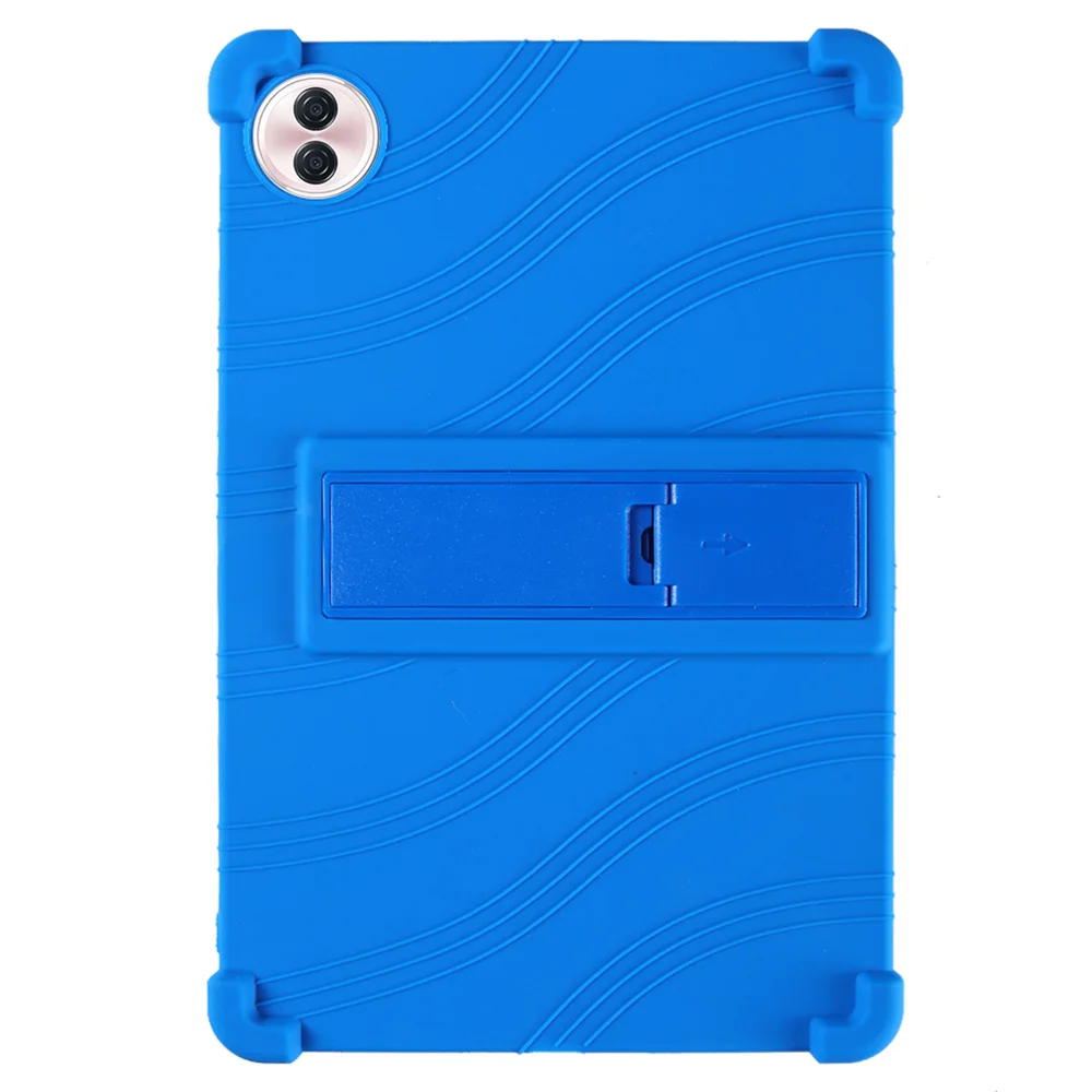 For Honor Pad 20 / Pad 10 Silicone Case with Kickstand Rugged Protective Cover - Dark Blue