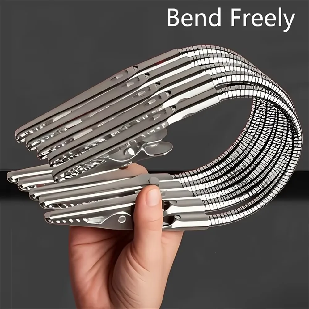 Heavy-Duty Multipurpose Double-Headed Crocodile Clip Holder - Dual Clamp with Bendable Design,Compatible with Mosquito Coils
