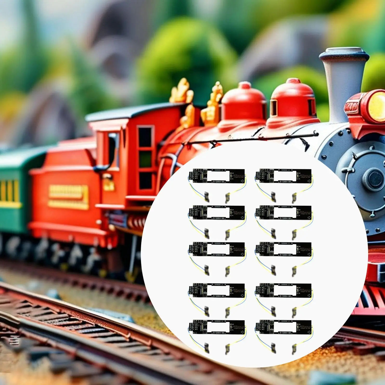 

10 Pieces N Gauge Model Train IC Board DIY Sturdy Universal Upgrade Railway Parts PCB Circuit Board for 1/160 Railroad Layout