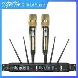 Digital Wireless Microphone System Gold SKM9000 Karaoke Handheld Mic Cordless Radio 2 Dynamic Microfone DJ Stage Studio Audio