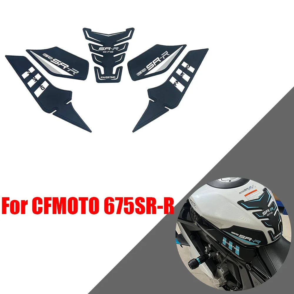 For CFMOTO 675SR-R 675SRR Anti Slip Fuel Oil Tank Pad Side Knee Grip Decal Protector Sticker Pads Motorcycle Accessories