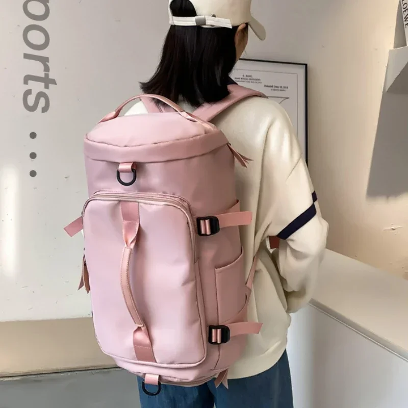 Bolsa de almacenamiento de gran capacidad para mujer, mochila de viaje, bolso de mano, bolso de equipaje, impermeable, bolsos de hombro cruzados, bolso deportivo