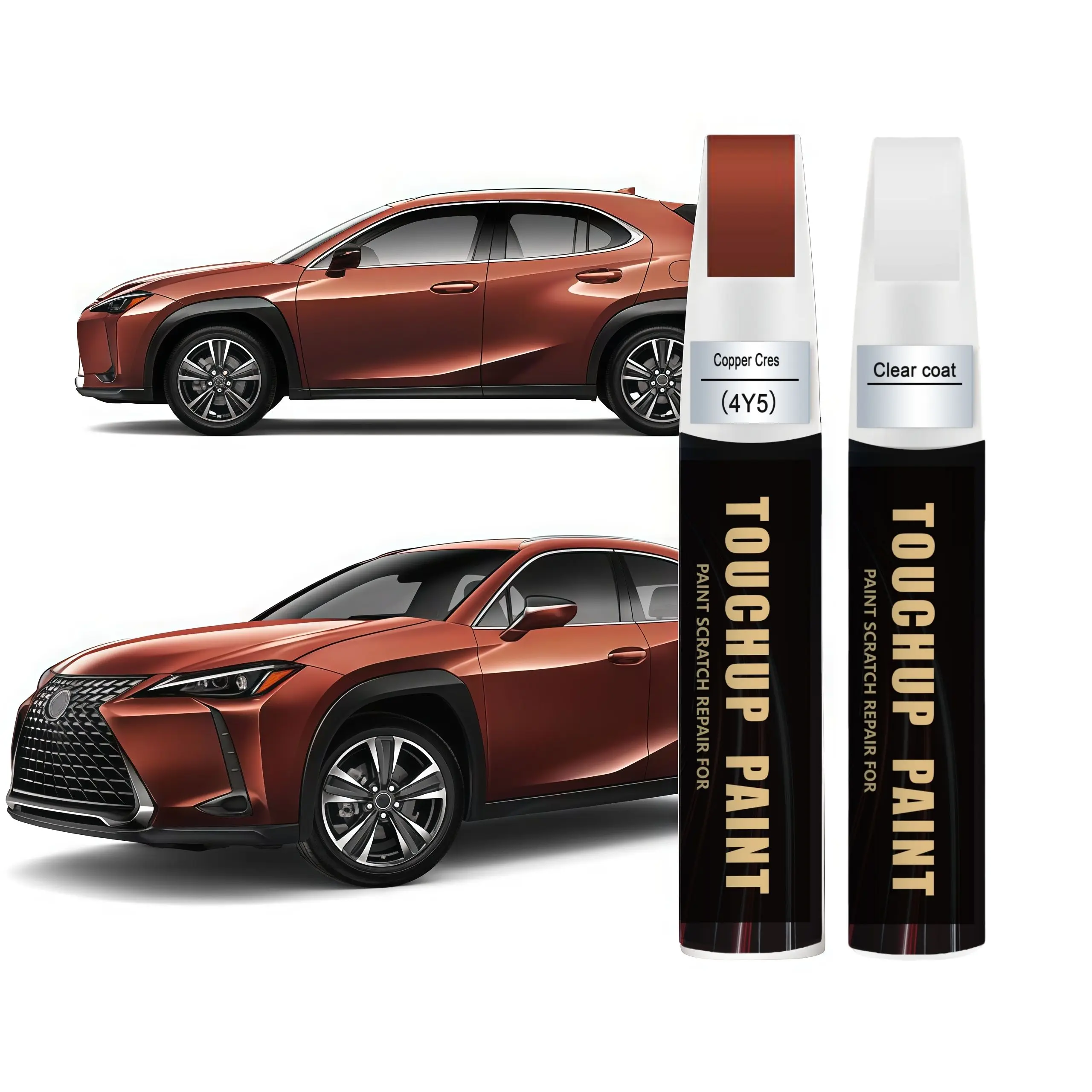Copper Cres 4Y5 for Lexus Touch Up Paint Kit[2K Clear Coat Included],Exact Color Match Touch Up Paint