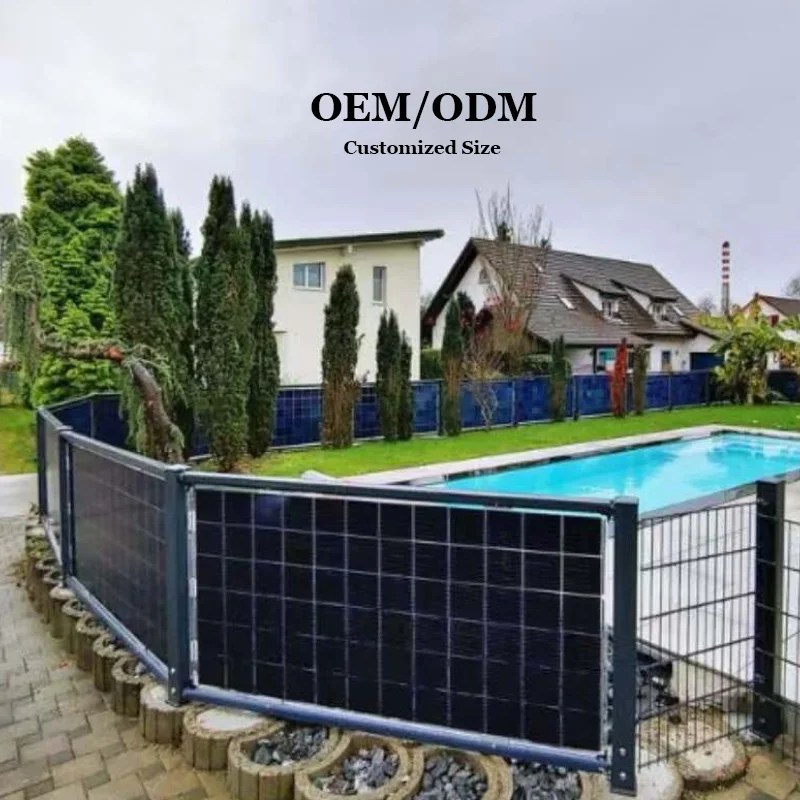 الوافدين الجدد مخصص نظام التركيب الشمسي مزدوج الوجهين الضوئية في الهواء الطلق سياج مقاوم للماء الشمسية لمزرعة المزرعة #2