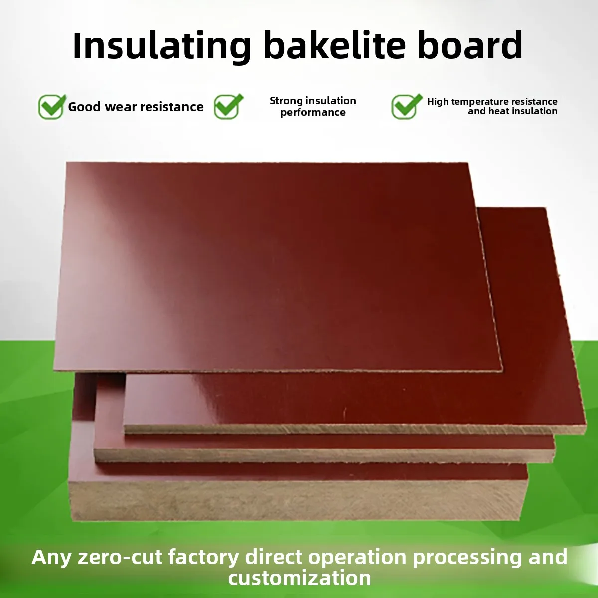 Thick 2/3/4-50mm Phenolic Bakelite Sheet  Electric Wood Insulation Plate Phenolic Resin Board Plate Composite Cutting Processing