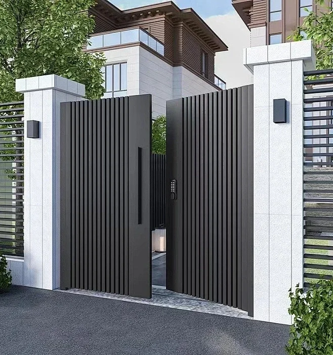 

Modern Steel Aluminium Stainless Steel Garden Electric Sliding Gate Contemporary Villa Entrance Cantilever Gate