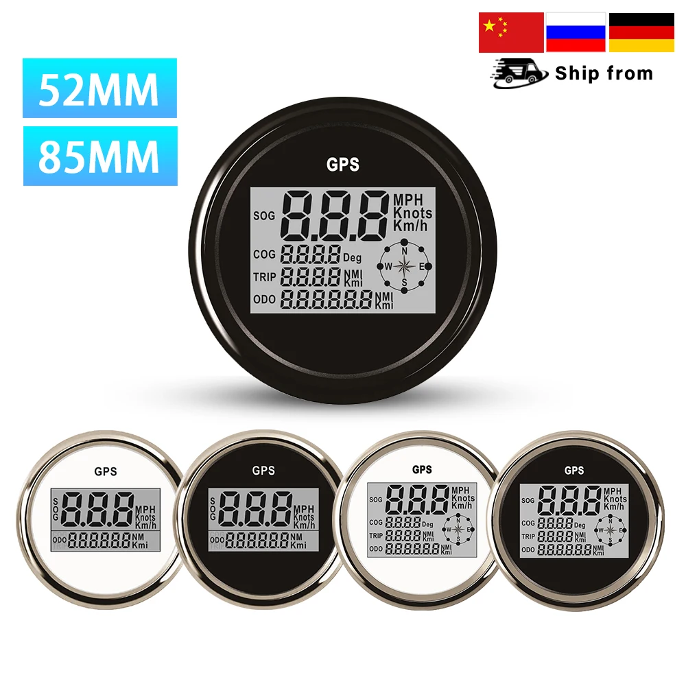 

Newest Warranted 52mm 85mm Digital GPS Speedometer Gauge for Car Motocycle Boat Yacht Universal with Red Backlight 12V 24V