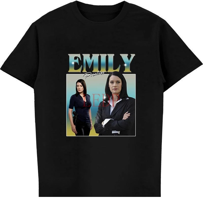 Emily Prentiss gömlek ceza Minds Tee Retro Vintage 90'lı Poster tasarım tarzı T-shirt