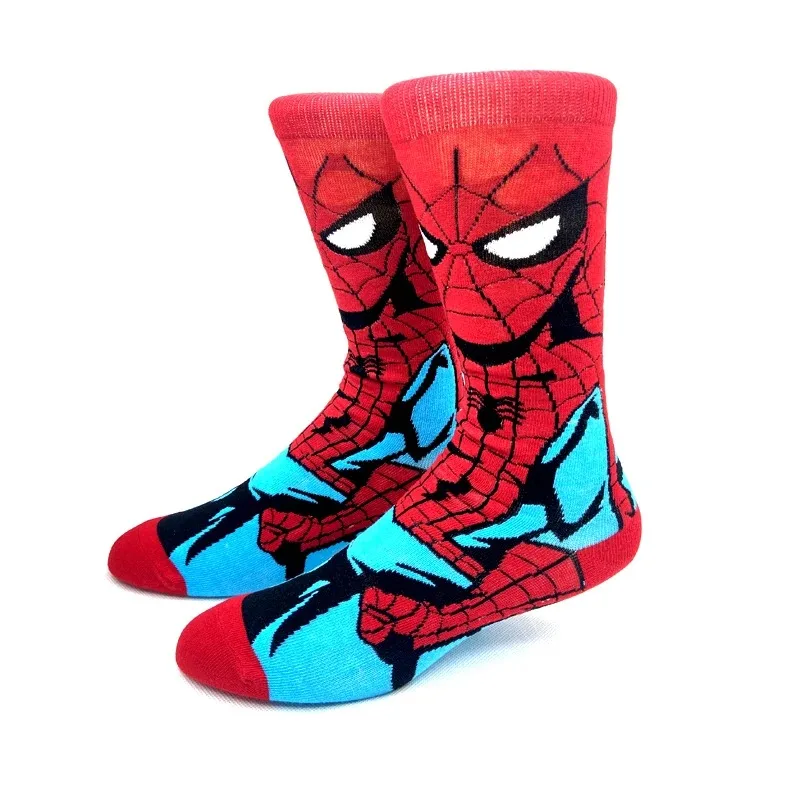5 pares de calcetines nuevos de Anime para hombre, calcetines largos de Marvel Venom Spider Man hasta la rodilla, calcetines de cosplay para parejas, calcetines divertidos Hip Hop Harajuku