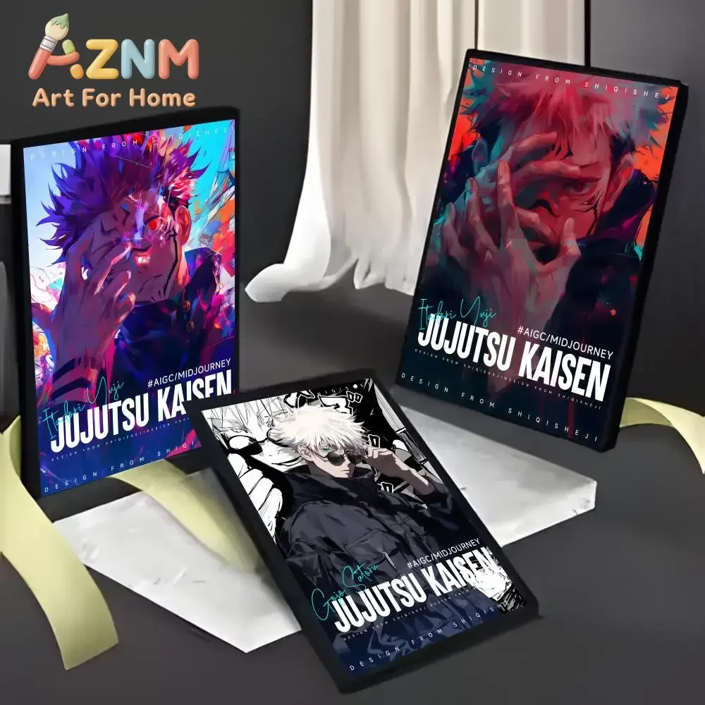 AZNM Jujutsu Kaisen Anime Canvas Wall Art Ryomen Sukuna Yuji Itadori Modern Streetwear Style Canvas Print Bedroom Decor Poster