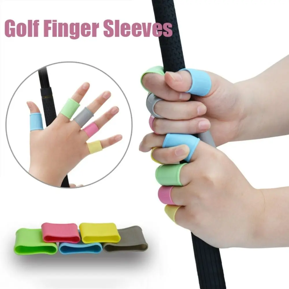 8PCS Fishing Tennis Basketball Baseball Silicone Hand Protector Support Golf Finger Sleeves Sports Finger Band