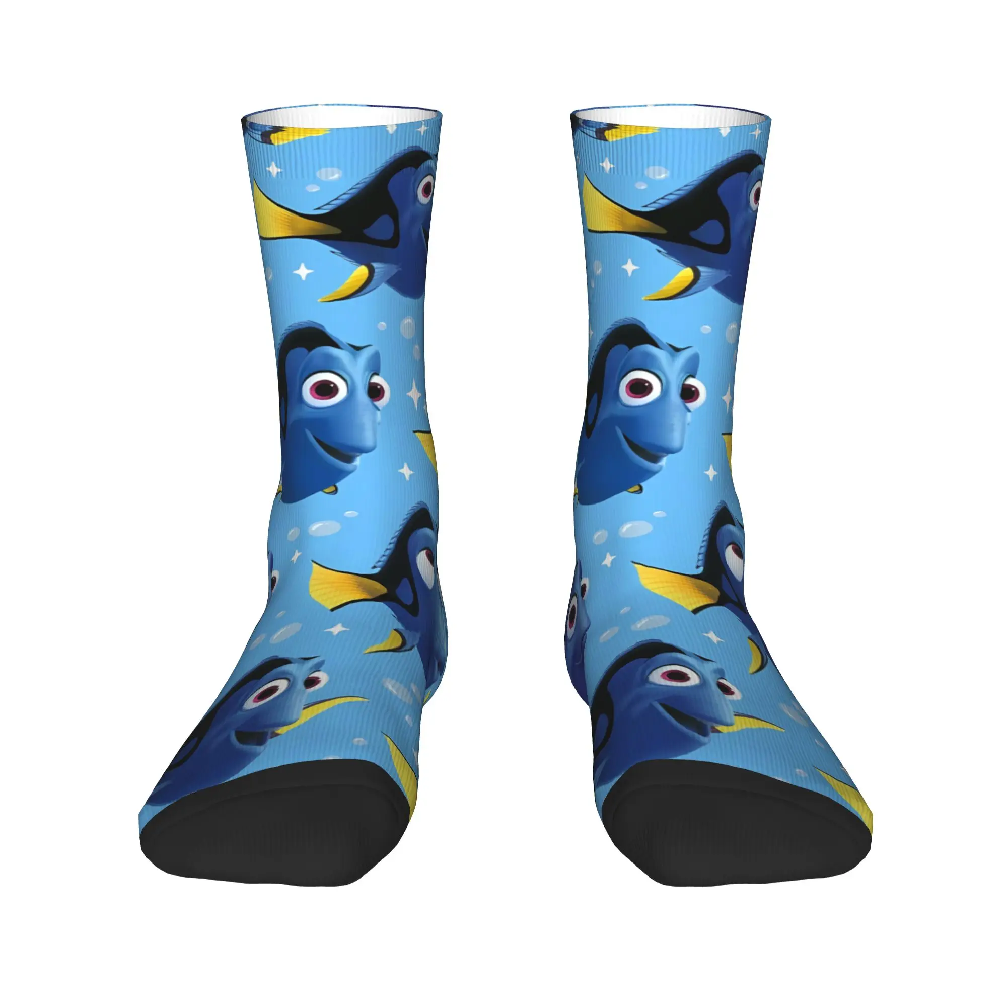 Custom Kawaii Printed Dory Finding Nemo Socks  Graphic Stockings Non-Slip Unisex Men Socks Breathable Autumn Fashion Socks