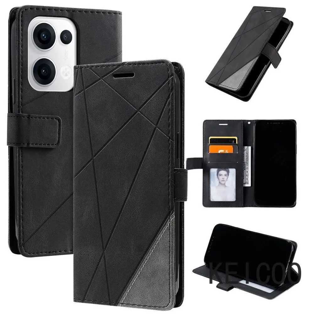 Oppo Reno 12 13 12F 13F Pro 4G 5G (中国) (インド) 肌の感触落下防止磁気フリップカバーカードスロットスタンドホルダー電話カバー