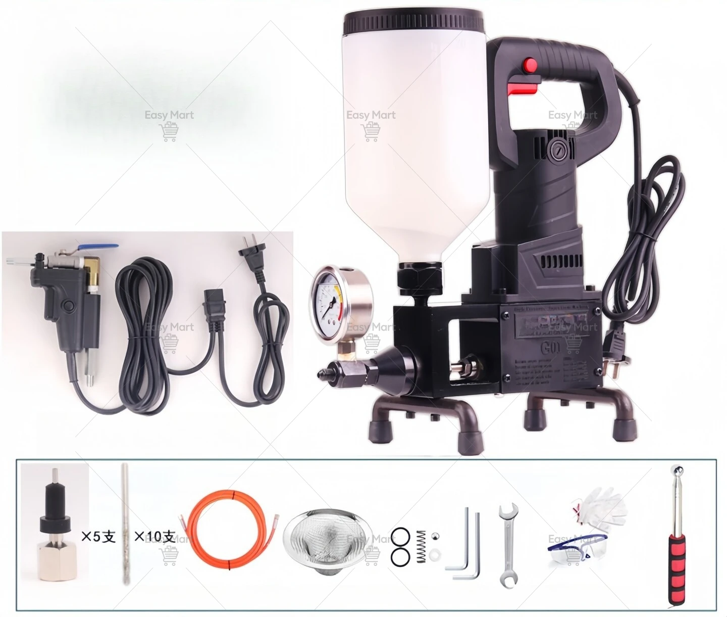 Floor Warping Tile Hollow Drum Grouting Machine Marble Stone Floor Wall Empty Sound Grouting Machine Empty Drum Glue Pump