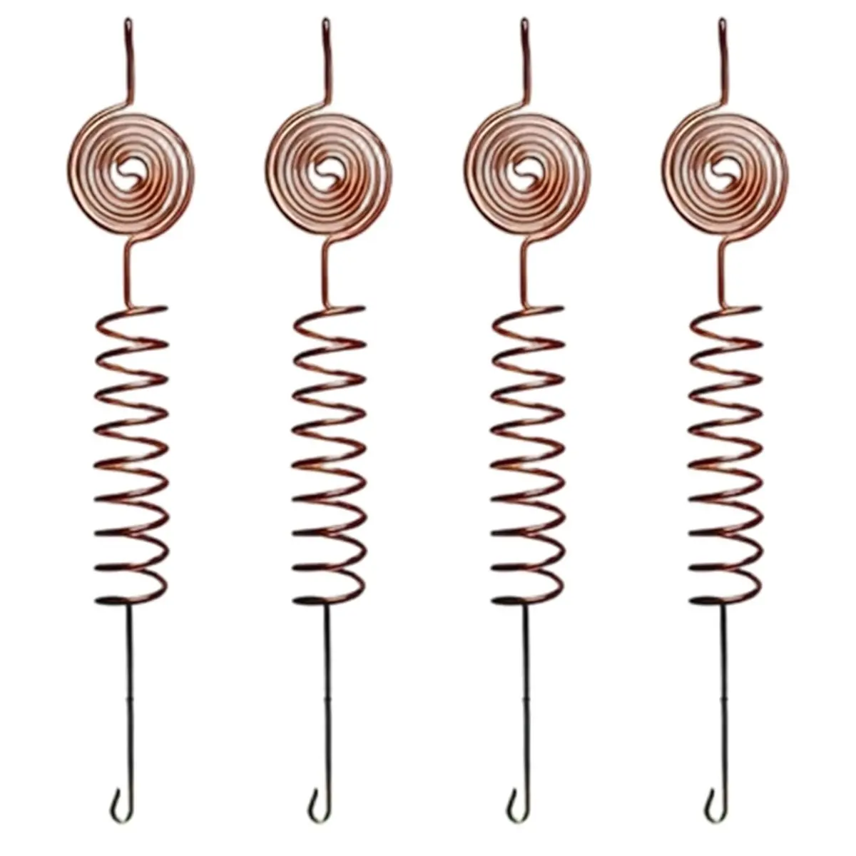 A1688K 4 Pack Electroculture Copper Gardening Antenna Kit 99% Copper Wire Electroculture Plant Stakes Rings Kit SUMMER