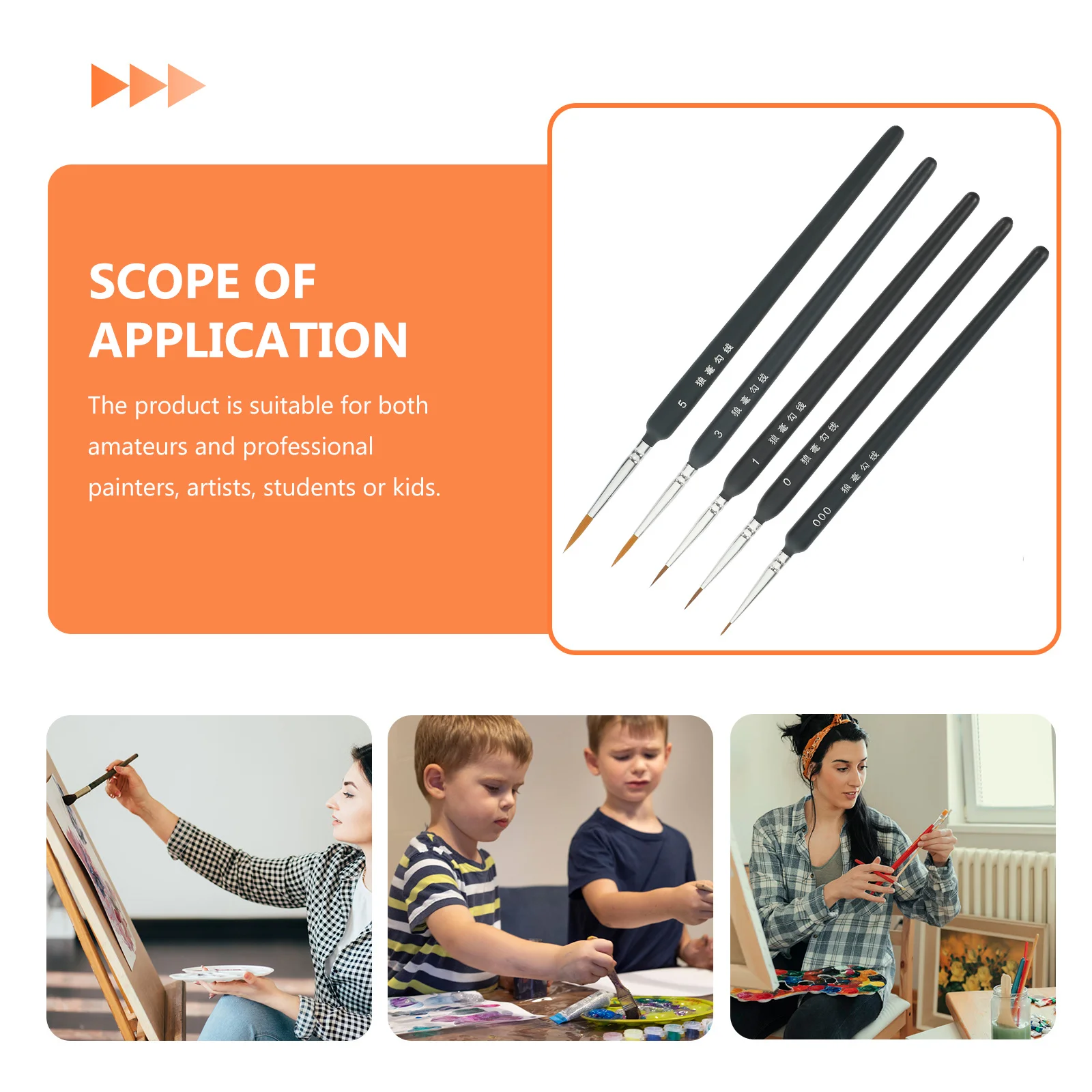 

5Pcs Artist Fine Detail Paint Brush Set for Miniature Oil Acrylic Watercolor Painting Tools Detail Paint Brush Set