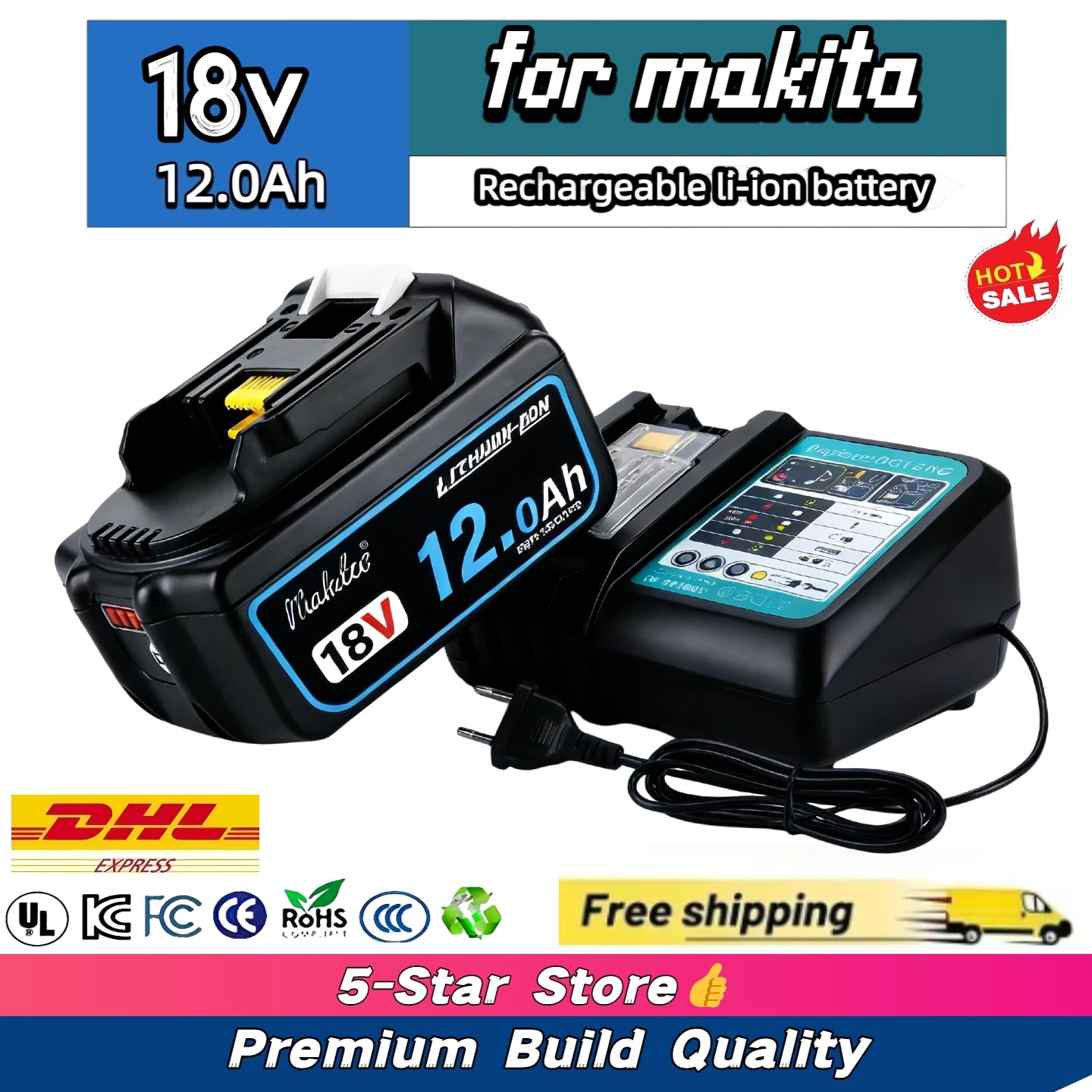 👍18V 12Ah Lithium B…