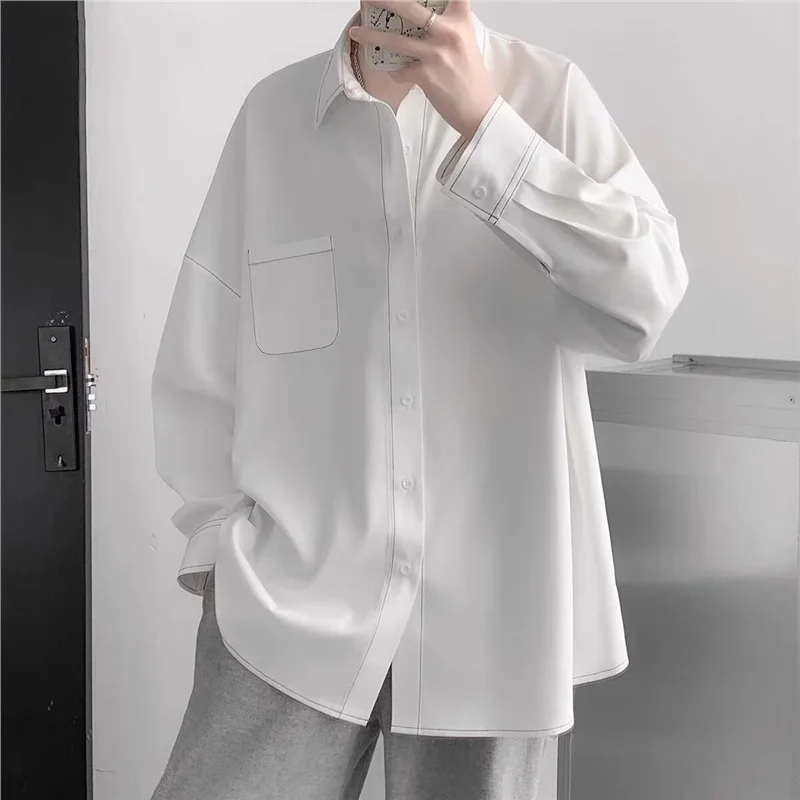 

Весенняя мужская белая верхняя одежда большого размера irt Long Sve, модная новая китайская повседневная весенняя одежда из полиэстера irt