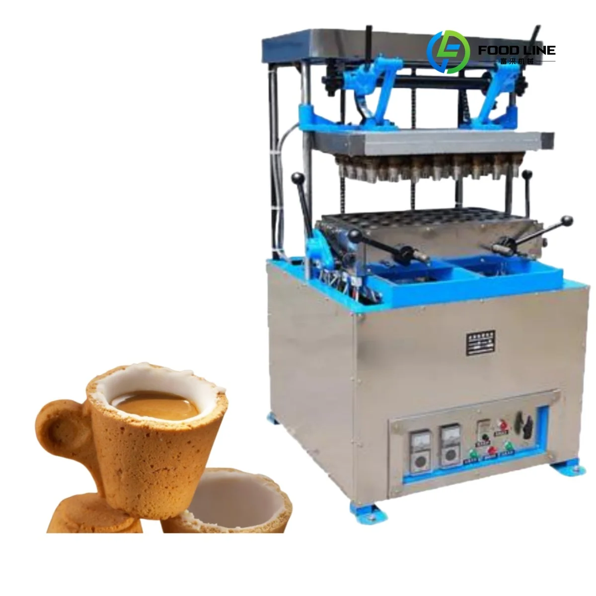 Easy to Operate CE Edible Coffee Biscuit Cup Forming Baking  Machine for Bakery Customized