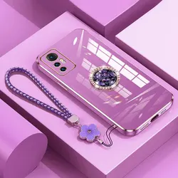 mi12 Case with Lanyard,Luxury Diamond Holder Case For Xiaomi 12 Lite 12T POCO F5 X5 Pro Cover Cases Xiaomi12 Stand Ring