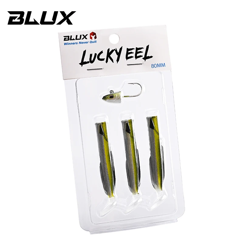 BLUX سعيد Sandeel 8 سنتيمتر 9.6 جرام لينة لايف ثعبان البحر الصيد إغراء مجداف الذيل تهزهز رئيس هوك الفينيل الاهتزاز الطعم الاصطناعي المياه المالحة والعتاد #6