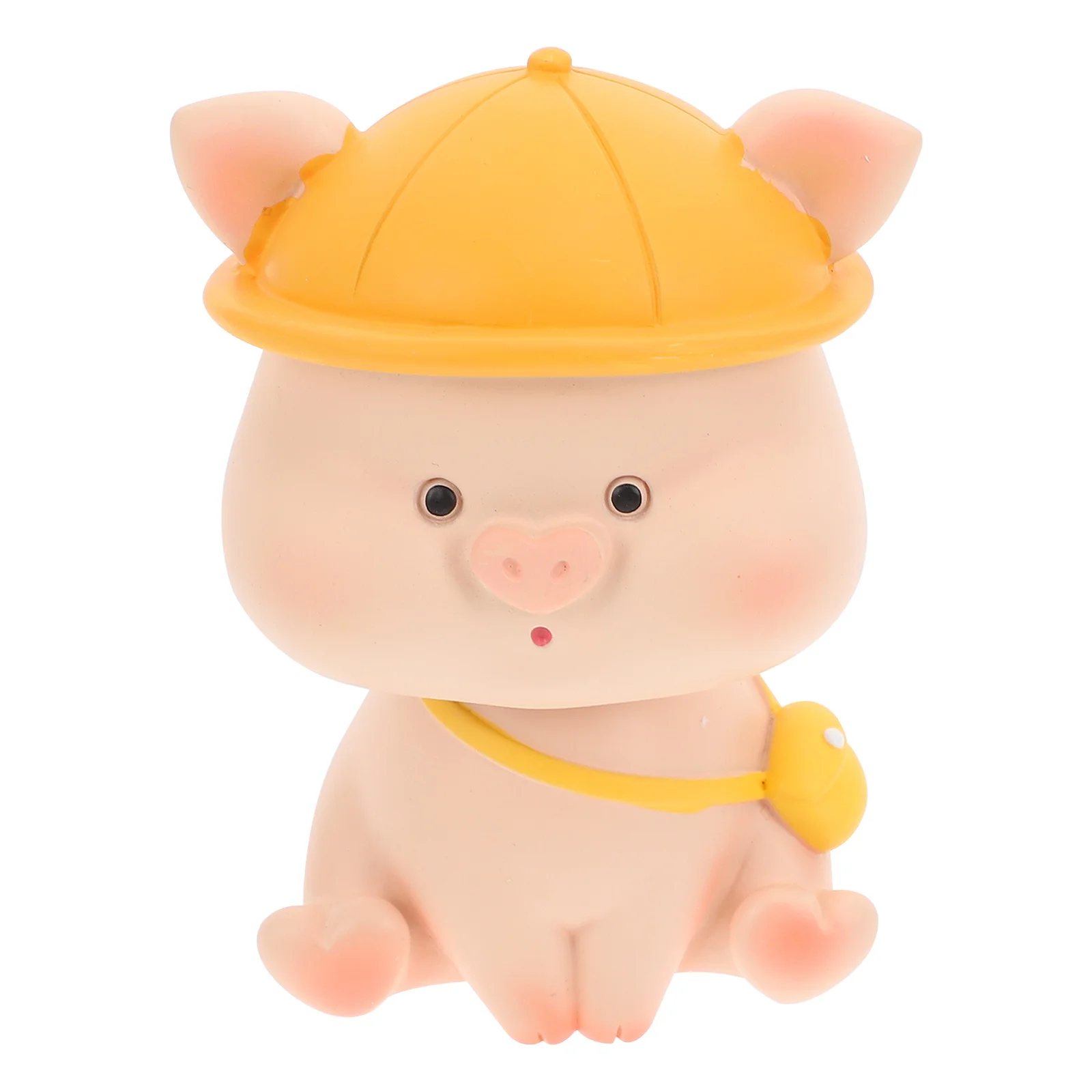 

Mini Resin Piggy Adorn Shaking Head Creative Car Decor Desktop Ornament Cartoon Resin Piggy Design Home Decoration