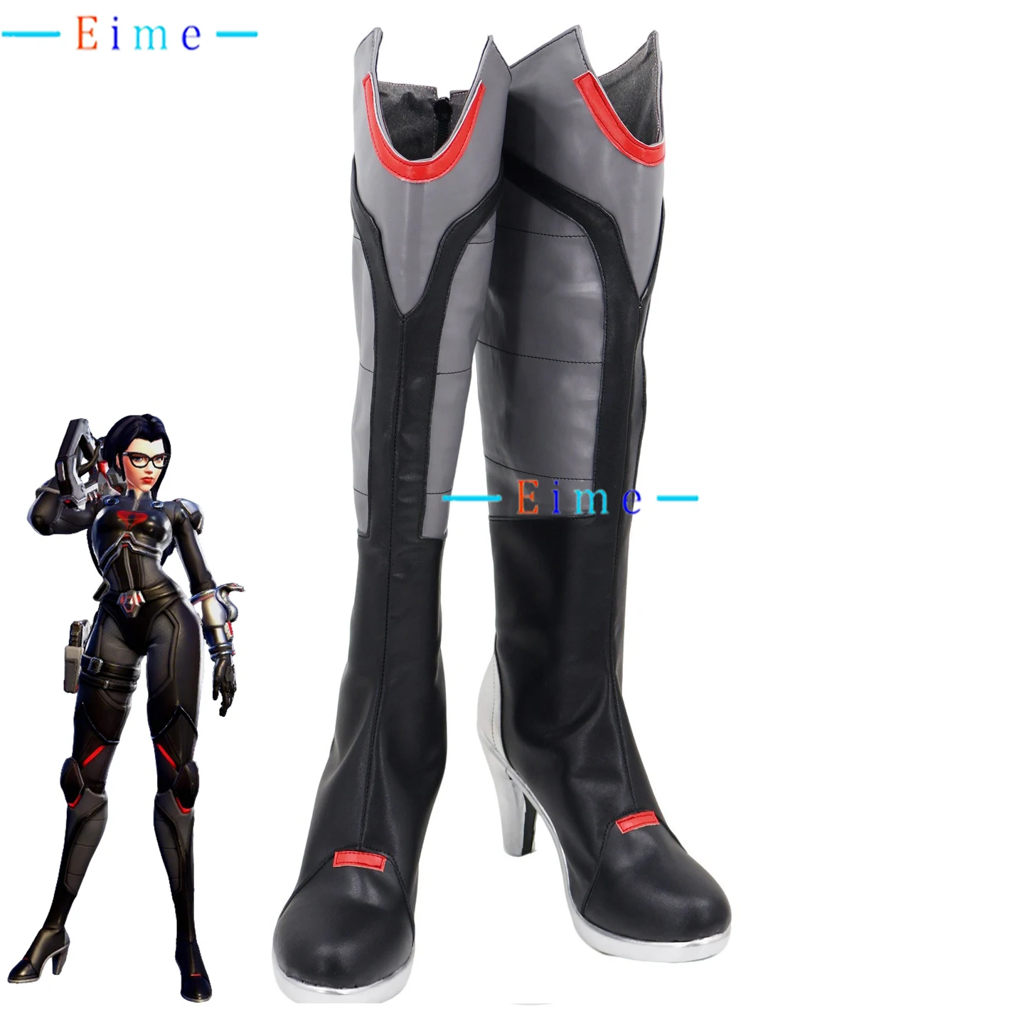 

OW Widowmaker обувь для косплея Хэллоуин карнавальные ботинки обувь из искусственной кожи аниме аксессуары реквизит для косплея на заказ