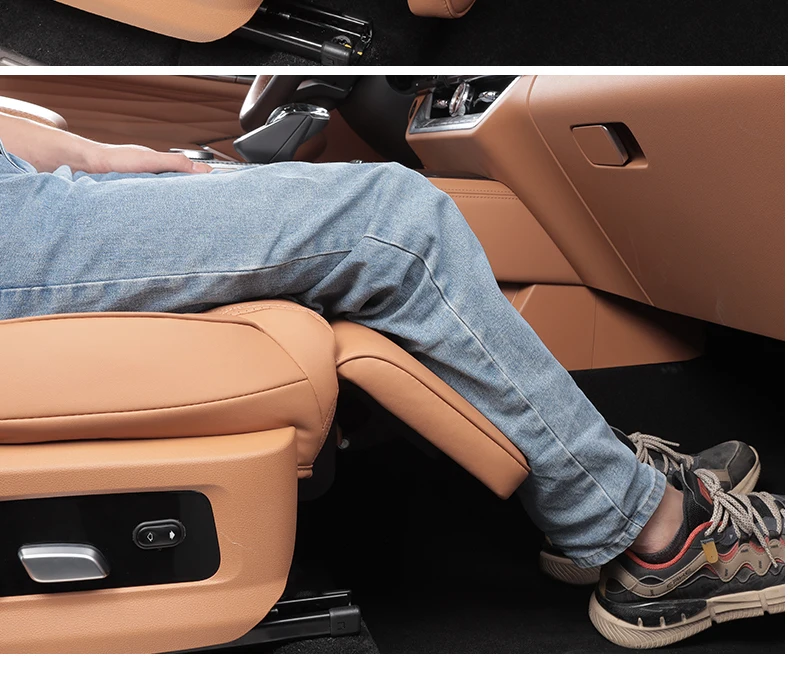 For GWM Tank 500 Hi4T / Hi4Z 2026 Car Co-pilot Electric Leg Support 90 Degree Adjustable Passenger Seat Leg Rest Leather Pad detail image 13
