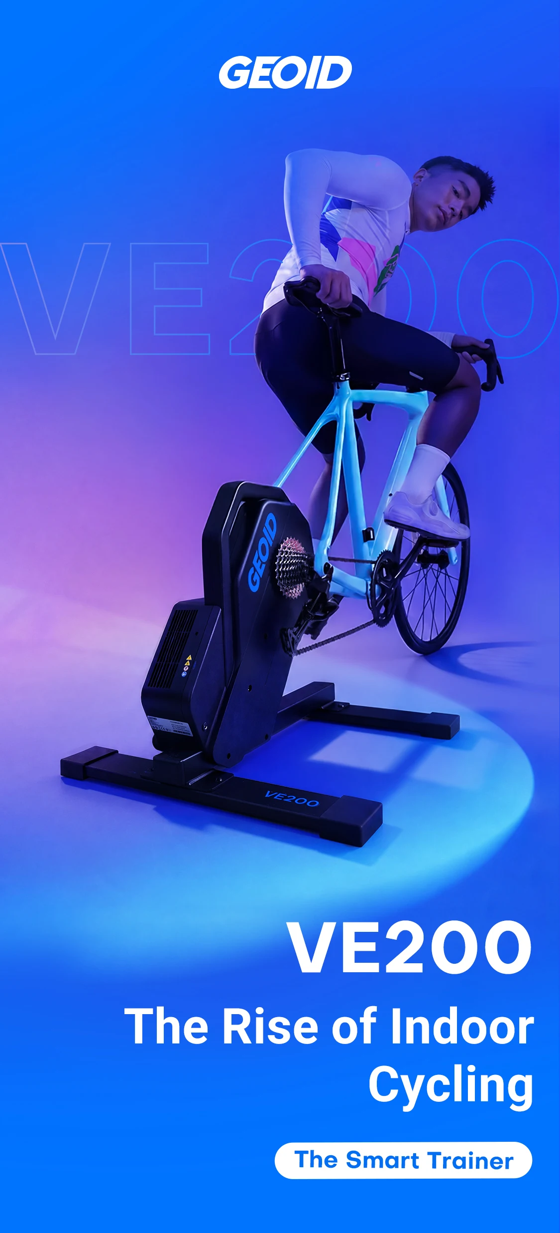 GEOID VE200 Smart Fahrrad-Heimtrainer Virtuelle Schaltung 24 Gängepositionen MTB Rennrad-Trainer mit GEOID-Schlüssel – Detail 1