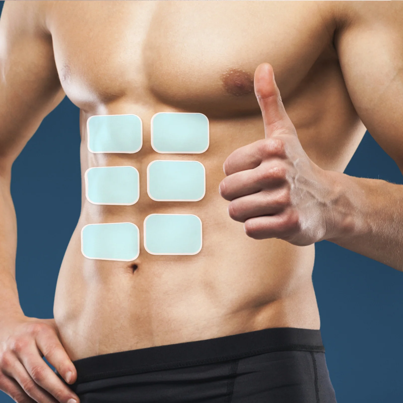 แผ่นเจลสำรอง 12 ชิ้น สำหรับเครื่องกระตุ้นกล้ามเนื้อหน้าท้อง ABS Toner แผ่นเจลนวด