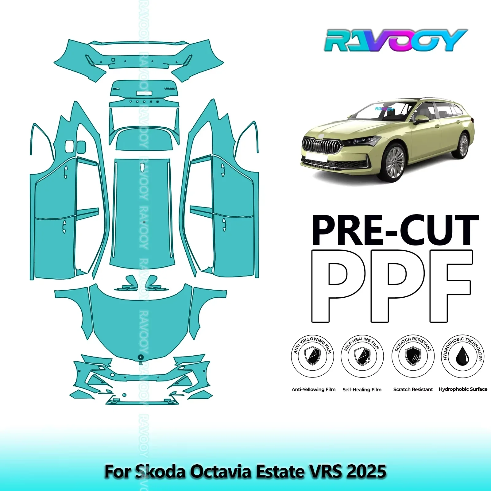 

Full Vehicle Clear Bra Precut PPF Paint Protection Film For Skoda Octavia Estate VRS 2025