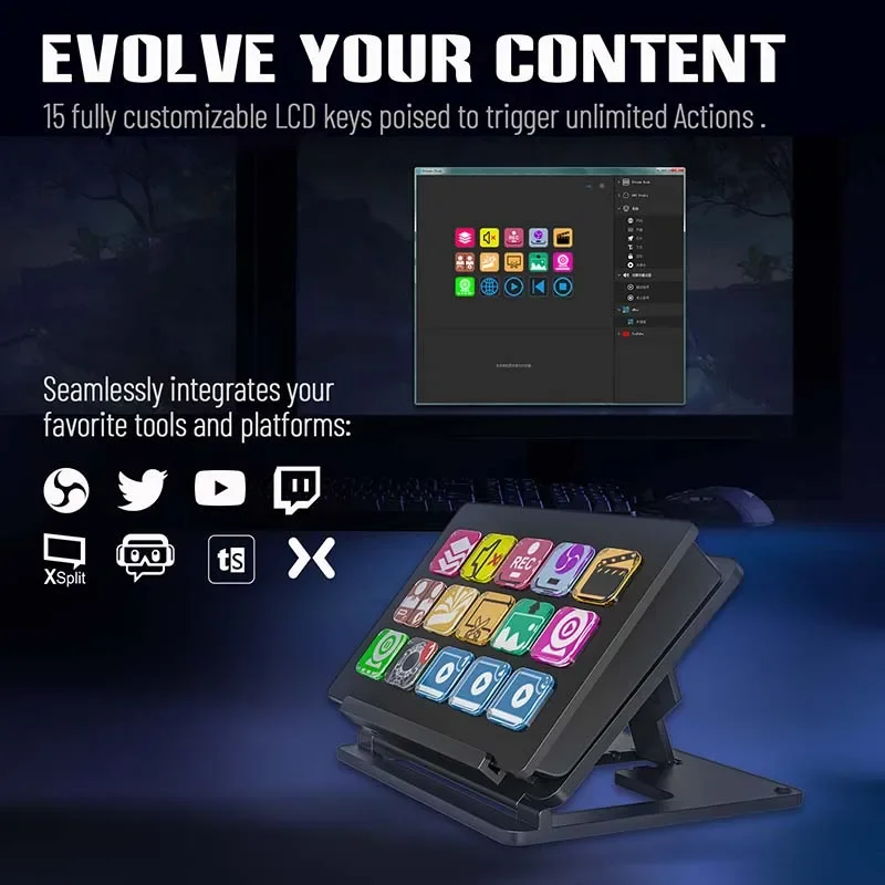 Studio Controller trigger actions Stream Deck in apps and software like OBS Twitch YouTube and more works with Mac and PC