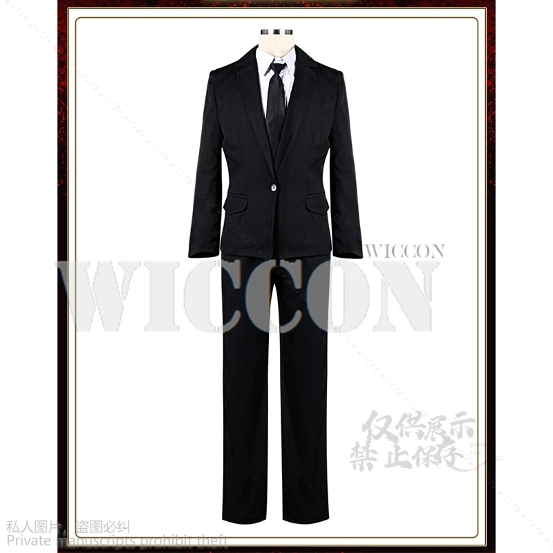 Anime Game Library Of Ruina Warp Black Costume Cos Roland Uniform Hallowen Clothes Clothing DK Mask Props With Black Wigs 롤랑 Cos