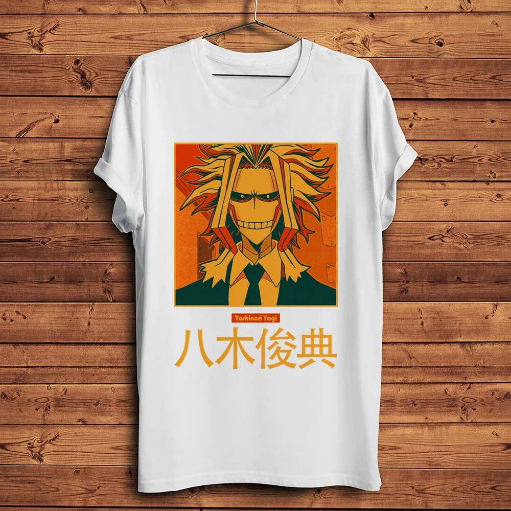 MHA Toshinori Yagi All Might funny anime t shirt men women white casual homme femme unisex streetwear tshirt no-sticker print