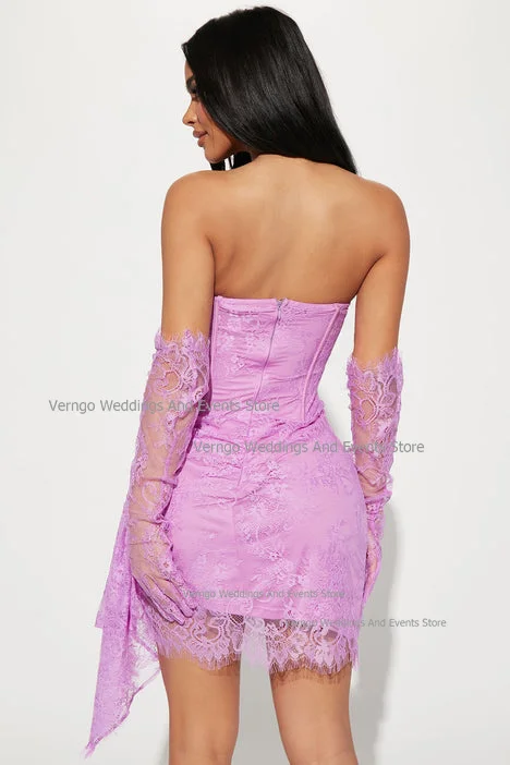 Verngo-vestido de noche de cumpleaños corto de sirena sin tirantes, vestidos de graduación de niña negra africana, vestido de fiesta especial para Club, ocasión