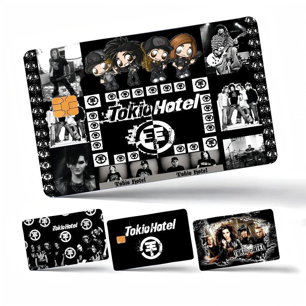 Singer Bill Kaulitz Tom Tokio Hotel Fashion Matte Gold Silver Black Matte Film Skin Sticker Tape For Bank Credit Debit Card