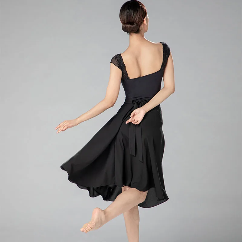 Ballet Dance Skirt Female Rear tether strap Band One Piece Ballet Skirt Classical Modern Adult Practice Skirt Ballet Lyric Skirt