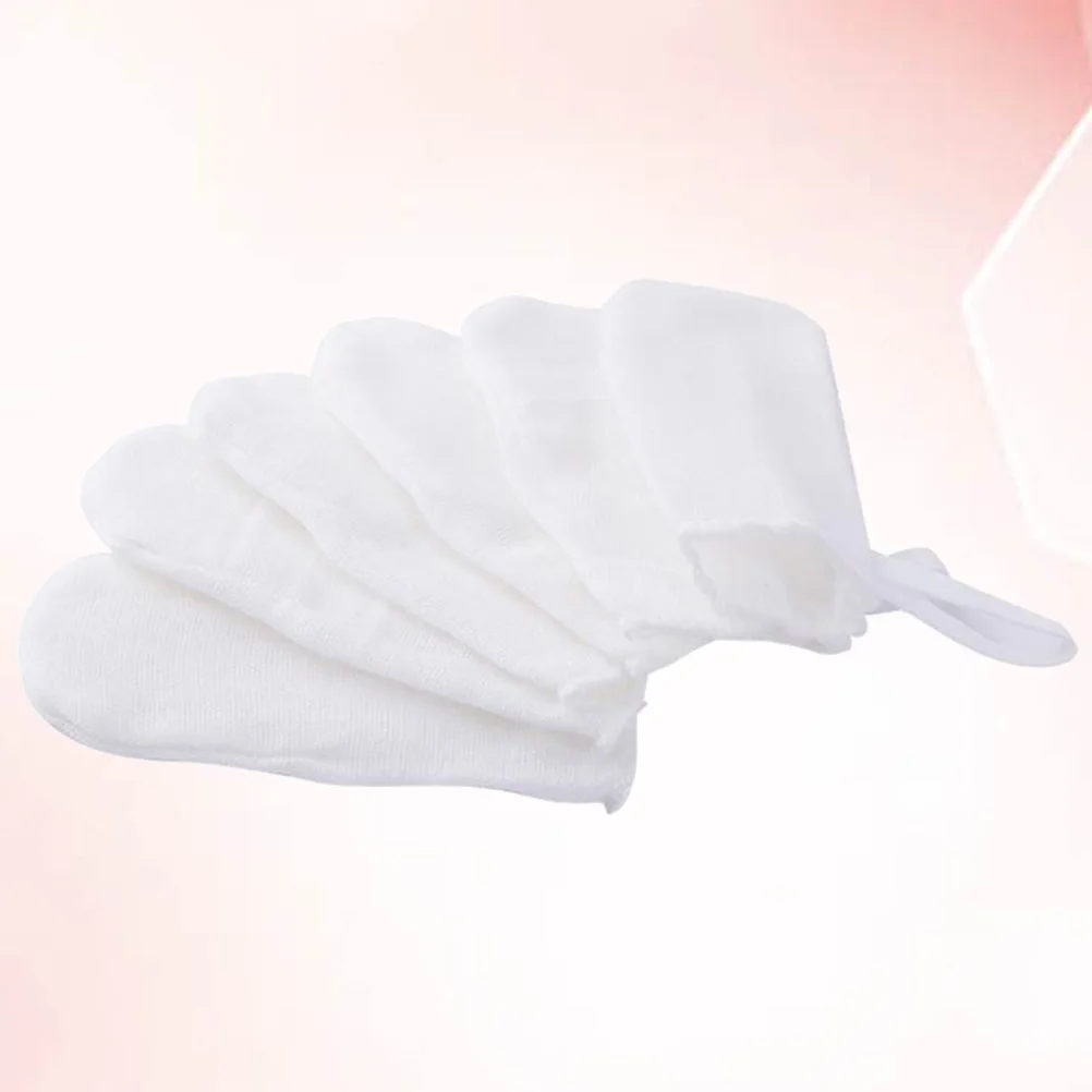 

6Pcs Baby Finger Toothbrush Sterilized Gauze Cover Adjustable Drawstring Infant Oral Hygiene Finger Toothbrush