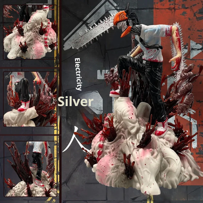 

Chainsaw Man Anime Merchandise Devil Hunter Denji Action Figure Statue Model Desktop Ornament Computer Case Decoration Toy Gift