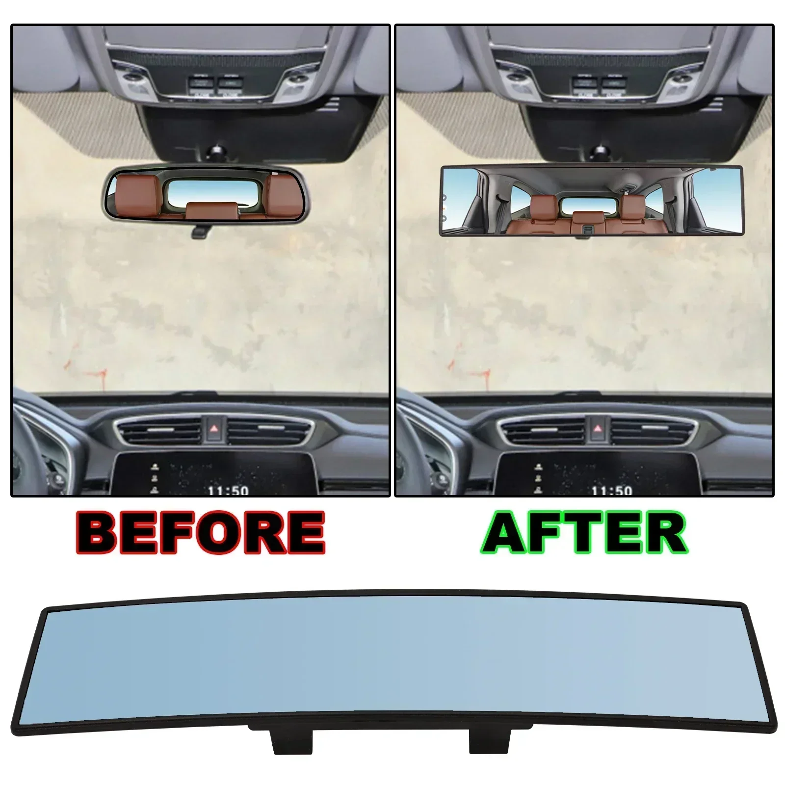 Autospiegel Interieur Achteruitkijkspiegels Universele Auto Achteruitkijkspiegel Anti-glare Groothoek Oppervlak Blauwe Spiegel Auto Accessoires