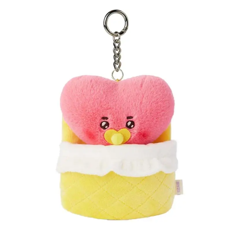 Anime Cartoon Bt21 Korean Popular Trendy Plush Doll Pendant Y2K Cute Doll Car Keychain School Bag Pendant Gift for Friends