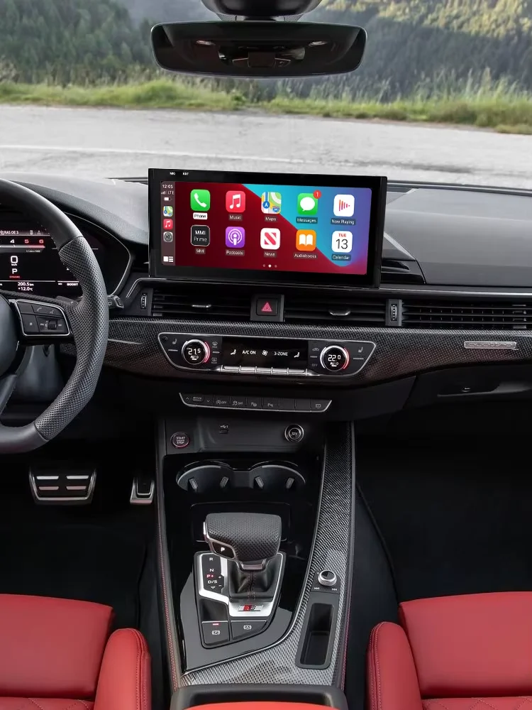 12,3-calowy ekran dotykowy 1920*720P, system Linux, bezprzewodowe CarPlay i Android Auto, radio samochodowe z funkcjami multimedialnymi do Audi A4 A5 Q5 B9 2016 2017 2018 2019 2020 2021 2022, Mirror — 2