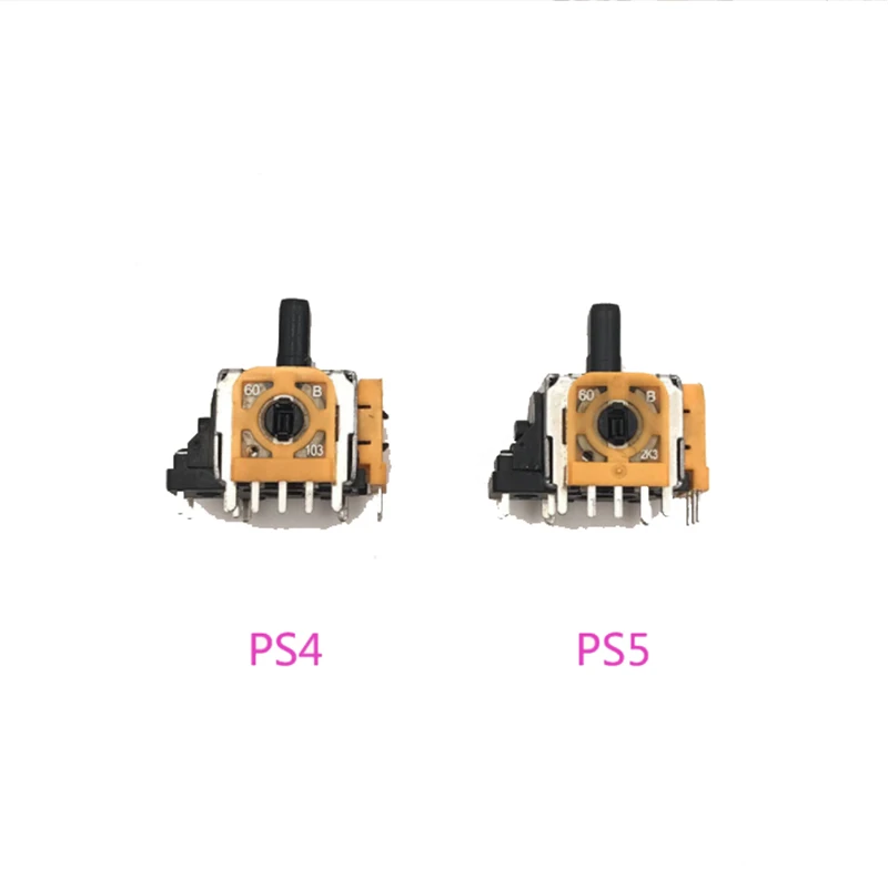 2Pcs Original For PS4 PS5 3D Yellow Analog Joystick Gamepad Rocker For Playstaion 5 PS4 PRO Slim Game Controller Thumbstick