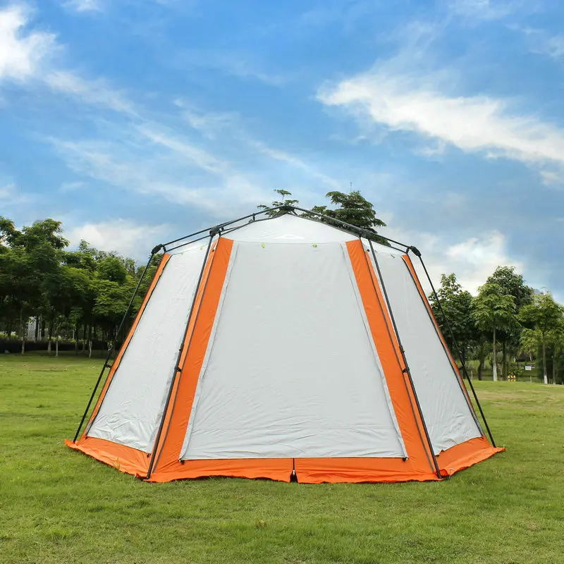 Fully Automatic Hexagonal Mosquito Proof Tent Outdoor Camp Double Layers Zipper Enclosure Sunscreen Rain-proof Sunshade Pergola