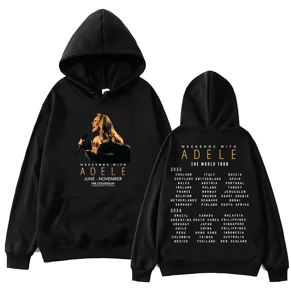 Adele World Tour 2024 Hoodie Harajuku Hip Hop Pullover Tops Sweatshirt Fans Gift Tops