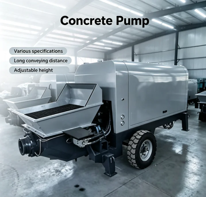 Industrial Electric Concrete Pump High Output Cement Conveying Machine For Commercial Building Civil Construction Site